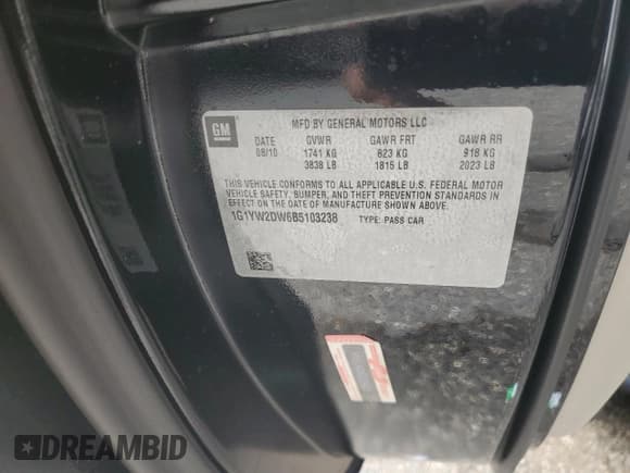 ✅ 2011 Chevrolet Corvette Z16 Grand Sport 3LT • VIN: 1G1YW2DW6B5103238 • Лот: 73734824. Опубликован ранее на Copart с пробегом Не указан. Бесплатный доступ к архиву аукционных продаж из США и подробный отчёт об истории автомобиля на DreamBid. Изображение 13.