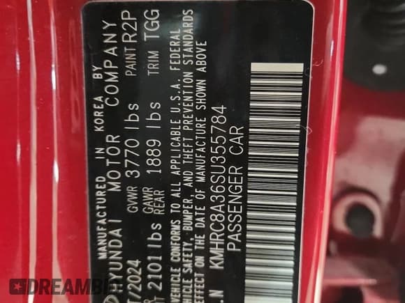 ✅ 2025 Hyundai Venue SEL • VIN: KMHRC8A36SU355784 • Lot: 93182035. Listed on Copart with 22,898 mi. Free auction sales archive from the USA and detailed vehicle history report at DreamBid. Image 12.