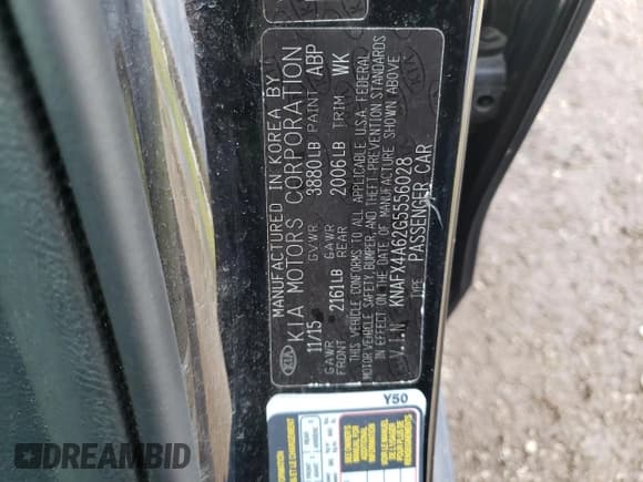 ✅ 2016 Kia Forte LX • VIN: KNAFX4A62G5556028 • Лот: 91171195. Опубликован ранее на Copart с пробегом 113 507 миль. Бесплатный доступ к архиву аукционных продаж из США и подробный отчёт об истории автомобиля на DreamBid. Изображение 12.