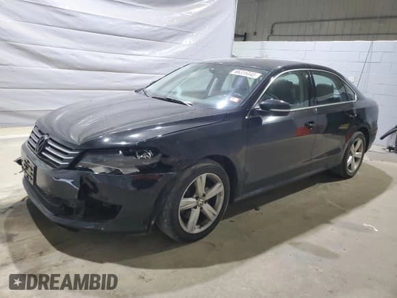 ✅ 2014 Volkswagen Passat SE • VIN: 1VWBT7A33EC034308 • Lot: 66356045. Listed on Copart with 94,617 mi. Free auction sales archive from the USA and detailed vehicle history report at DreamBid. Image 1.