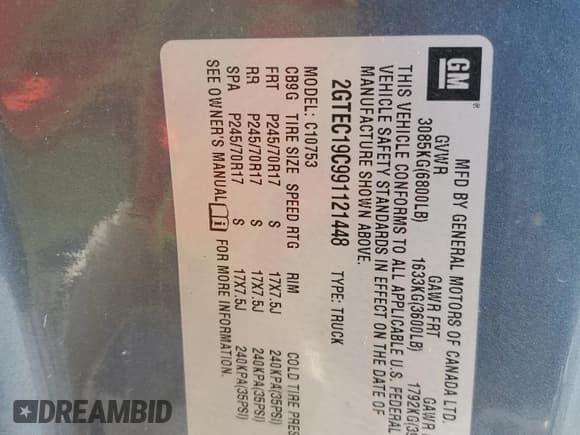 ✅ 2009 GMC Sierra 1500 SL • VIN: 2GTEC19C991121448 • Лот: 54352985. Опубликован ранее на Copart с пробегом 219 270 миль. Бесплатный доступ к архиву аукционных продаж из США и подробный отчёт об истории автомобиля на DreamBid. Изображение 12.