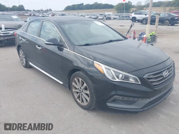 ✅ 2017 Hyundai Sonata Sport • VIN: 5NPE34AF7HH464389 • Лот: 43309649. Опубликован ранее на IAAI с пробегом 103 902 миль. Бесплатный доступ к архиву аукционных продаж из США и подробный отчёт об истории автомобиля на DreamBid. Изображение 1.
