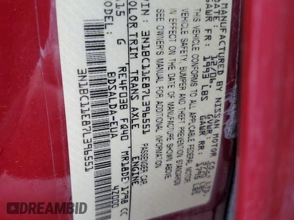 ✅ 2007 Nissan Versa SL • VIN: 3N1BC11E87L396551 • Lot: 57079055. Wystawiony na Copart z przebiegiem 134 091 mil. Bezpłatny archiwum sprzedaży aukcyjnych z USA i szczegółowy raport historii pojazdu na DreamBid. Zdjęcie 16.