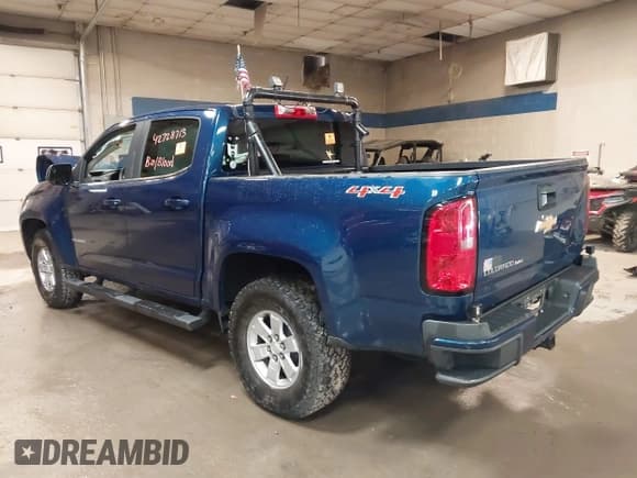✅ 2020 Chevrolet Colorado 4WD Work Truck • VIN: 1GCGTBENXL1136057 • Lot: 42728713. Listed on IAAI with 51,691 mi. Free auction sales archive from the USA and detailed vehicle history report at DreamBid. Image 3.