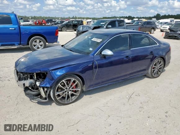 ✅ 2018 Audi S4 Prestige • VIN: WAUC4AF45JA011568 • Lot: 81235515. Listed on Copart with 66,118 mi. Free auction sales archive from the USA and detailed vehicle history report at DreamBid. Image 1.