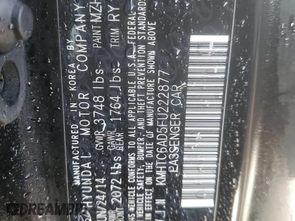 ✅ 2015 Hyundai Veloster • VIN: KMHTC6AD5FU222877 • Lot: 86952994. Wystawiony na Copart z przebiegiem 91 526 mil. Bezpłatny archiwum sprzedaży aukcyjnych z USA i szczegółowy raport historii pojazdu na DreamBid. Zdjęcie 13.