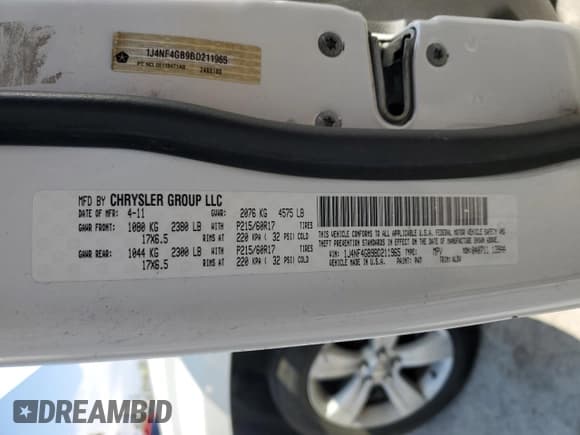 ✅ 2011 Jeep Patriot Latitude X • VIN: 1J4NF4GB9BD211965 • Lot: 44366385. Listed on Copart with 111,318 mi. Free auction sales archive from the USA and detailed vehicle history report at DreamBid. Image 13.