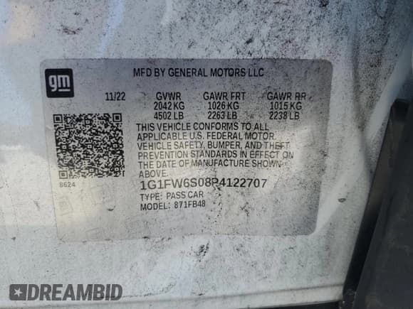 ✅ 2023 Chevrolet Bolt EV 1LT • VIN: 1G1FW6S08P4122707 • Lot: 69201974. Wystawiony na Copart z przebiegiem 30 552 mil. Bezpłatny archiwum sprzedaży aukcyjnych z USA i szczegółowy raport historii pojazdu na DreamBid. Zdjęcie 15.