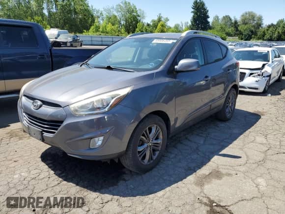 2014 Hyundai Tucson SE z VIN KM8JUCAGXEU914449, wystawiony jako Copart lot #65906495 z przebiegiem 193 279 mil mil oraz Czysty tytuł • Clean title. Historia ofert i sprzedaży dostępna na DreamBid. Obrazek 1.
