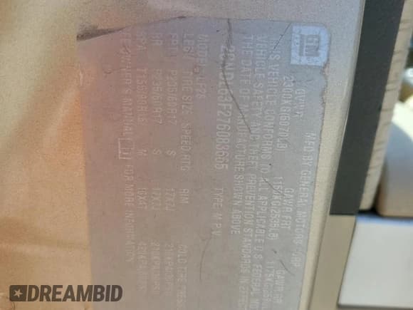 ✅ 2007 Chevrolet Equinox LT • VIN: 2CNDL63F276083665 • Лот: 55166485. Опубликован ранее на Copart с пробегом 155 143 миль. Бесплатный доступ к архиву аукционных продаж из США и подробный отчёт об истории автомобиля на DreamBid. Изображение 13.