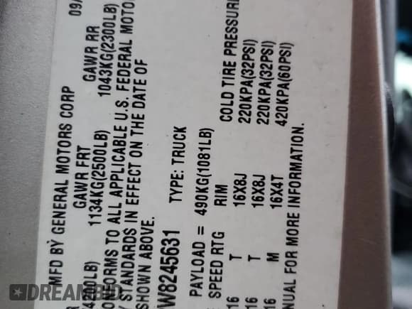 ✅ 1998 Chevrolet S-10 LS • VIN: 1GCCS1442W8245631 • Лот: 84759574. Опубликован ранее на Copart с пробегом 169 467 миль. Бесплатный доступ к архиву аукционных продаж из США и подробный отчёт об истории автомобиля на DreamBid. Изображение 12.