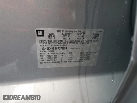 ✅ 2017 Chevrolet Suburban LT • VIN: 1GNSKHKC8HR271959 • Lot: 81591794. Wystawiony na Copart z przebiegiem 148 021 mil. Bezpłatny archiwum sprzedaży aukcyjnych z USA i szczegółowy raport historii pojazdu na DreamBid. Zdjęcie 14.