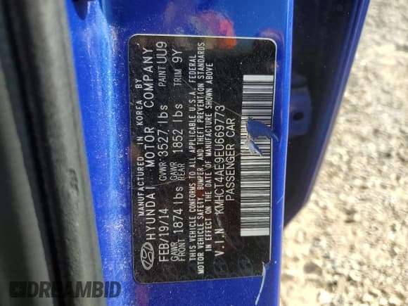 ✅ 2014 Hyundai Accent GLS • VIN: KMHCT4AE9EU669773 • Лот: 70598744. Опубликован ранее на Copart с пробегом 171 323 миль. Бесплатный доступ к архиву аукционных продаж из США и подробный отчёт об истории автомобиля на DreamBid. Изображение 12.