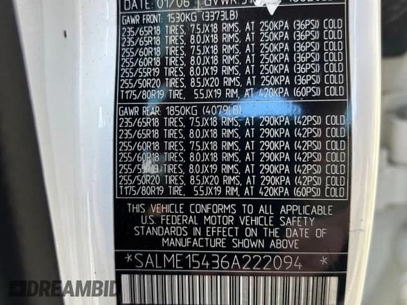 ✅ 2006 Land Rover Range Rover HSE • VIN: SALME15436A222094 • Лот: 89912805. Опубликован ранее на Copart с пробегом 111 388 миль. Бесплатный доступ к архиву аукционных продаж из США и подробный отчёт об истории автомобиля на DreamBid. Изображение 10.