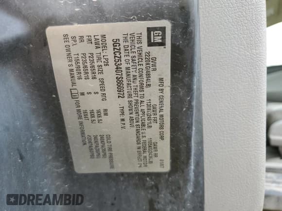 ✅ 2007 Saturn VUE V6 • VIN: 5GZCZ53407S866972 • Lot: 47919525. Wystawiony na Copart z przebiegiem 137 064 mil. Bezpłatny archiwum sprzedaży aukcyjnych z USA i szczegółowy raport historii pojazdu na DreamBid. Zdjęcie 13.