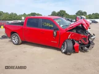 2022 Ram 1500 Big Horn with VIN 1C6RRFFG0NN324961, listed as a IAAI auction lot 43189686 with 37,154 mi miles and . Bid and sale history available at DreamBid. Image 1.