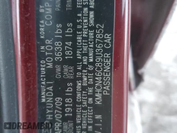 ✅ 2009 Hyundai Accent Auto GLS • VIN: KMHCN46C89U367852 • Лот: 89296165. Опубликован ранее на Copart с пробегом 114 701 миль. Бесплатный доступ к архиву аукционных продаж из США и подробный отчёт об истории автомобиля на DreamBid. Изображение 12.