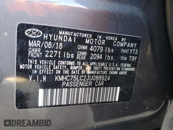 ✅ 2018 Hyundai Ioniq SEL • VIN: KMHC75LC2JU088924 • Lot: 48409715. Wystawiony na Copart z przebiegiem 121 912 mil. Bezpłatny archiwum sprzedaży aukcyjnych z USA i szczegółowy raport historii pojazdu na DreamBid. Zdjęcie 14.