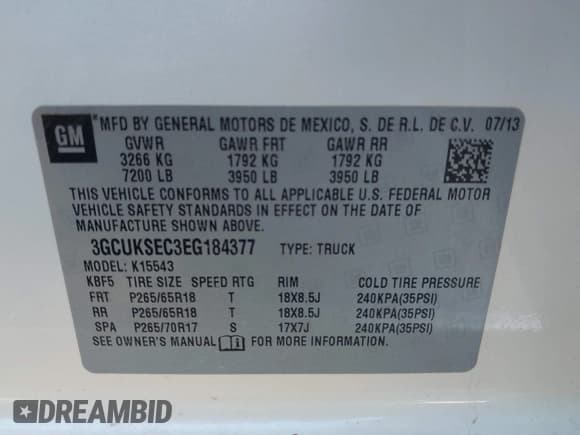 ✅ 2014 Chevrolet Silverado 1500 LTZ • VIN: 3GCUKSEC3EG184377 • Лот: 43662706. Опубликован ранее на IAAI с пробегом 135 800 миль. Бесплатный доступ к архиву аукционных продаж из США и подробный отчёт об истории автомобиля на DreamBid. Изображение 9.