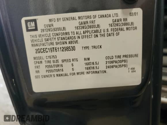✅ 2001 Chevrolet Silverado 1500 LS • VIN: 2GCEC19T611298530 • Lot: 67365554. Wystawiony na Copart z przebiegiem 144 277 mil mil. Skorzystaj z bezpłatnego archiwum sprzedaży aukcyjnych z USA i zobacz szczegółowy raport historii pojazdu na DreamBid. Zdjęcie 12.