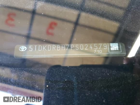 ✅ 2023 Toyota Highlander L • VIN: 5TDKDRBH7PS024579 • Lot: 71175745. Listed on Copart with 134,697 mi. Free auction sales archive from the USA and detailed vehicle history report at DreamBid. Image 13.