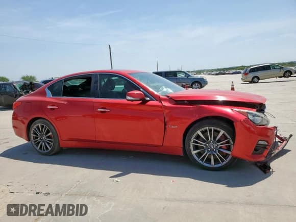 ✅ 2017 Infiniti Q50 Red Sport 400 • VIN: JN1FV7AP5HM850472 • Lot: 65633705. Listed on Copart with 113,820 mi. Free auction sales archive from the USA and detailed vehicle history report at DreamBid. Image 4.
