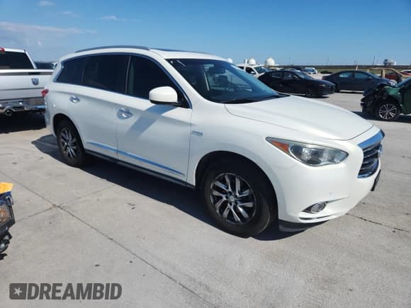 ✅ 2014 Infiniti QX60 Hybrid • VIN: 5N1CL0MM8EC547102 • Lot: 84585305. Listed on Copart with 161,010 mi. Free auction sales archive from the USA and detailed vehicle history report at DreamBid. Image 4.