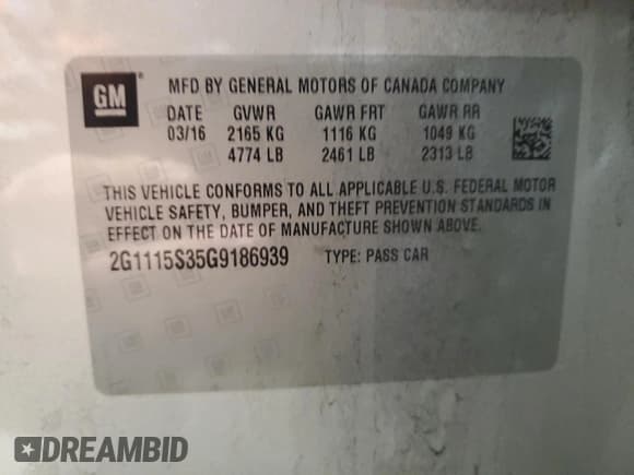 ✅ 2016 Chevrolet Impala LT • VIN: 2G1115S35G9186939 • Лот: 76655364. Опубликован ранее на Copart с пробегом 100 000 миль. Бесплатный доступ к архиву аукционных продаж из США и подробный отчёт об истории автомобиля на DreamBid. Изображение 12.