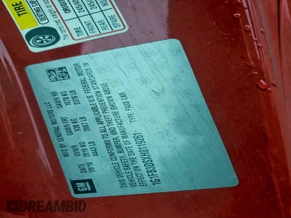 ✅ 2017 Chevrolet Camaro 1LT • VIN: 1G1FB3DSXH0119261 • Lot: 94989375. Listed on Copart with 158,272 mi. Free auction sales archive from the USA and detailed vehicle history report at DreamBid. Image 12.