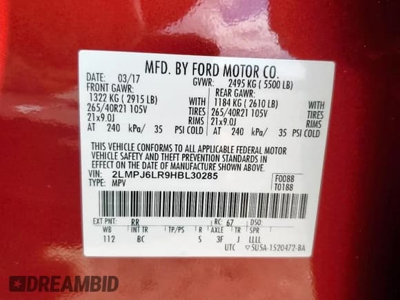 ✅ 2017 Lincoln MKX Reserve • VIN: 2LMPJ6LR9HBL30285 • Лот: 84777855. Опубликован ранее на Copart с пробегом 76 592 миль. Бесплатный доступ к архиву аукционных продаж из США и подробный отчёт об истории автомобиля на DreamBid. Изображение 14.