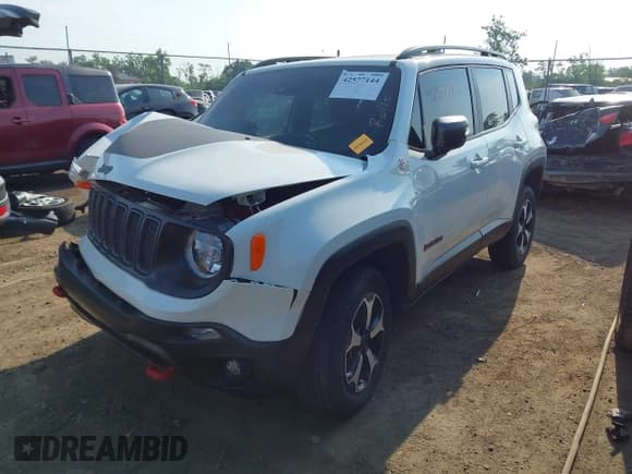 ✅ 2021 Jeep Renegade Trailhawk • VIN: ZACNJDC10MPM71187 • Lot: 42577144. Listed on IAAI with 54,556 mi. Free auction sales archive from the USA and detailed vehicle history report at DreamBid. Image 18.