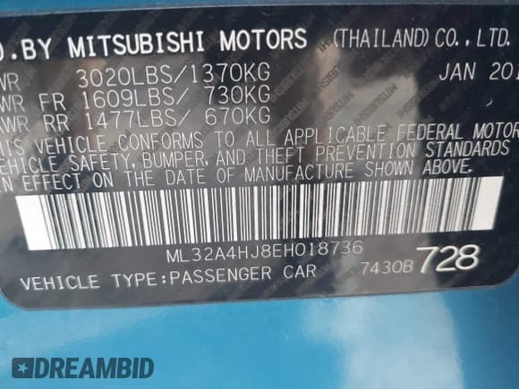 ✅ 2014 Mitsubishi Mirage ES • VIN: ML32A4HJ8EH018736 • Lot: 43710691. Wystawiony na IAAI z przebiegiem 106 255 mil. Bezpłatny archiwum sprzedaży aukcyjnych z USA i szczegółowy raport historii pojazdu na DreamBid. Zdjęcie 9.