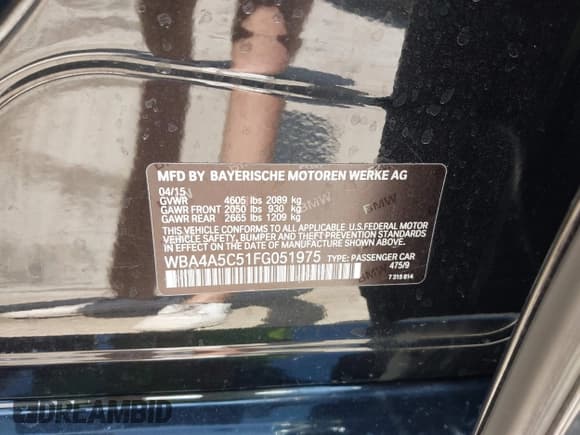 ✅ 2015 BMW 4 Series 428i • VIN: WBA4A5C51FG051975 • Lot: 42516972. Wystawiony na IAAI z przebiegiem 67 539 mil. Bezpłatny archiwum sprzedaży aukcyjnych z USA i szczegółowy raport historii pojazdu na DreamBid. Zdjęcie 9.