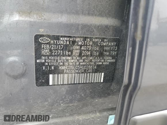 ✅ 2017 Hyundai Ioniq Limited • VIN: KMHC05LC5HU028814 • Lot: 81238015. Wystawiony na Copart z przebiegiem 149 751 mil. Bezpłatny archiwum sprzedaży aukcyjnych z USA i szczegółowy raport historii pojazdu na DreamBid. Zdjęcie 13.