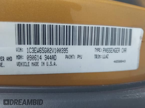 ✅ 2002 Chrysler Prowler • VIN: 1C3EW65G02V100395 • Лот: 41673491. Опубликован ранее на IAAI с пробегом 5 544 миль. Бесплатный доступ к архиву аукционных продаж из США и подробный отчёт об истории автомобиля на DreamBid. Изображение 9.