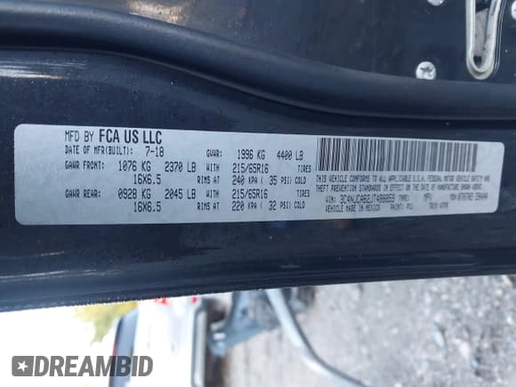 ✅ 2018 Jeep Compass Sport • VIN: 3C4NJCAB2JT488859 • Лот: 43159458. Опубликован ранее на IAAI с пробегом 96 899 миль. Бесплатный доступ к архиву аукционных продаж из США и подробный отчёт об истории автомобиля на DreamBid. Изображение 9.