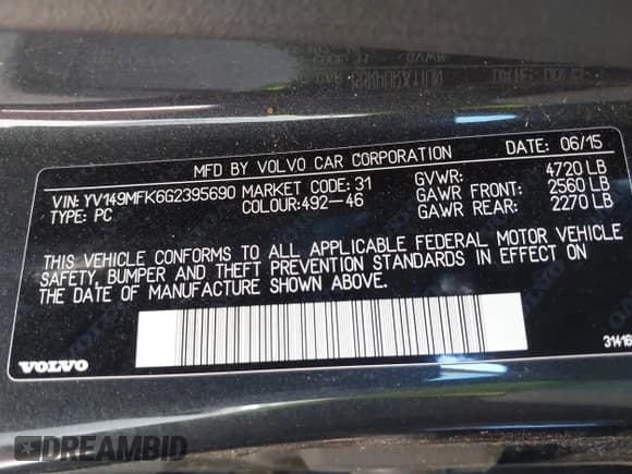 ✅ 2016 Volvo S60 T6 Drive-E • VIN: YV149MFK6G2395690 • Lot: 40634896. Wystawiony na IAAI z przebiegiem 130 833 mil. Bezpłatny archiwum sprzedaży aukcyjnych z USA i szczegółowy raport historii pojazdu na DreamBid. Zdjęcie 9.