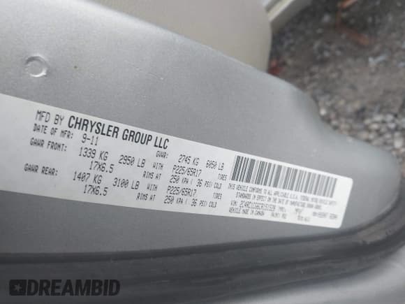 ✅ 2012 Chrysler Town & Country Touring L • VIN: 2C4RC1CG6CR151528 • Lot: 43590028. Listed on IAAI with 180,713 mi. Free auction sales archive from the USA and detailed vehicle history report at DreamBid. Image 9.