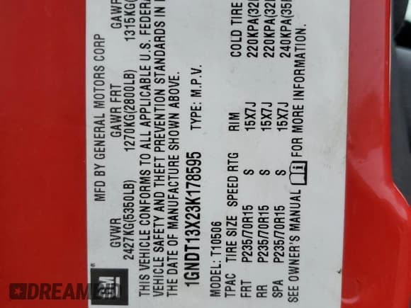 ✅ 2003 Chevrolet Blazer LS • VIN: 1GNDT13X23K178595 • Lot: 86110454. Wystawiony na Copart z przebiegiem 70 011 mil. Bezpłatny archiwum sprzedaży aukcyjnych z USA i szczegółowy raport historii pojazdu na DreamBid. Zdjęcie 14.