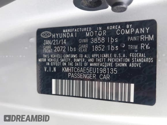 ✅ 2014 Hyundai Veloster Turbo • VIN: KMHTC6AE5EU198135 • Lot: 42236953. Wystawiony na IAAI z przebiegiem 163 139 mil. Bezpłatny archiwum sprzedaży aukcyjnych z USA i szczegółowy raport historii pojazdu na DreamBid. Zdjęcie 9.