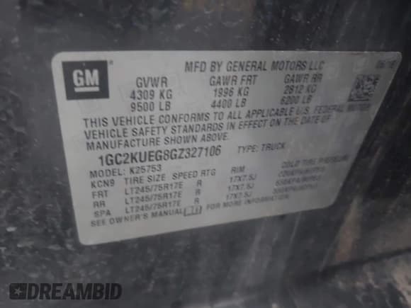 ✅ 2016 Chevrolet Silverado 2500HD Work Truck • VIN: 1GC2KUEG8GZ327106 • Лот: 42045561. Опубликован ранее на IAAI с пробегом 111 661 миль. Бесплатный доступ к архиву аукционных продаж из США и подробный отчёт об истории автомобиля на DreamBid. Изображение 9.