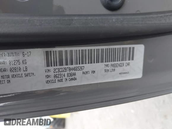 ✅ 2017 Dodge Challenger R/T • VIN: 2C3CDZBT8HH665267 • Лот: 43607995. Опубликован ранее на IAAI с пробегом 155 758 миль. Бесплатный доступ к архиву аукционных продаж из США и подробный отчёт об истории автомобиля на DreamBid. Изображение 9.