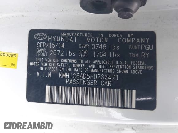 ✅ 2015 Hyundai Veloster • VIN: KMHTC6AD5FU232471 • Lot: 41486277. Wystawiony na IAAI z przebiegiem 167 304 mil. Bezpłatny archiwum sprzedaży aukcyjnych z USA i szczegółowy raport historii pojazdu na DreamBid. Zdjęcie 9.