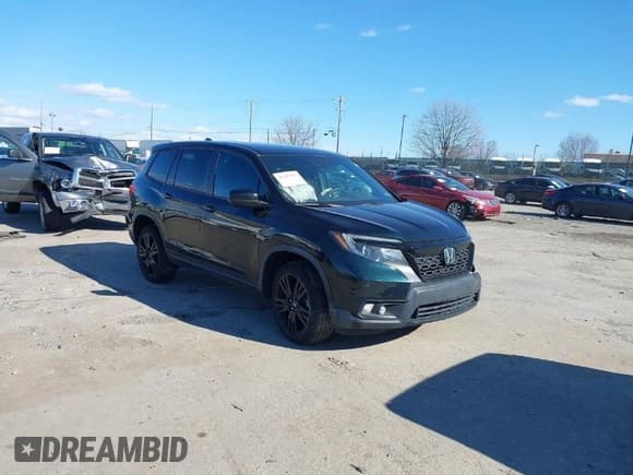 ✅ 2019 Honda Passport Sport • VIN: 5FNYF8H25KB008038 • Lot: 41587557. Listed on IAAI with 66,731 mi. Free auction sales archive from the USA and detailed vehicle history report at DreamBid. Image 1.