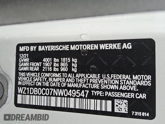 ✅ 2022 Toyota Supra 3.0 • VIN: WZ1DB0C07NW049547 • Lot: 70929575. Wystawiony na Copart z przebiegiem 40 131 mil. Bezpłatny archiwum sprzedaży aukcyjnych z USA i szczegółowy raport historii pojazdu na DreamBid. Zdjęcie 12.