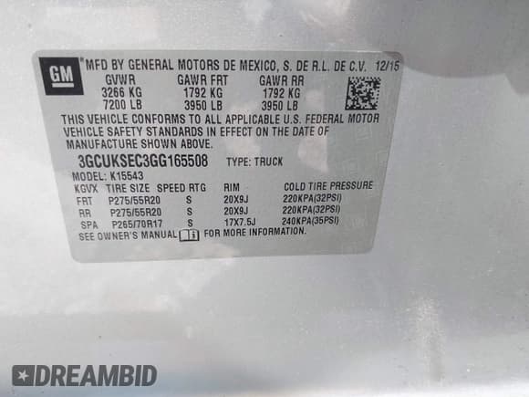 ✅ 2016 Chevrolet Silverado 1500 LTZ • VIN: 3GCUKSEC3GG165508 • Лот: 43532812. Опубликован ранее на IAAI с пробегом 116 525 миль. Бесплатный доступ к архиву аукционных продаж из США и подробный отчёт об истории автомобиля на DreamBid. Изображение 9.