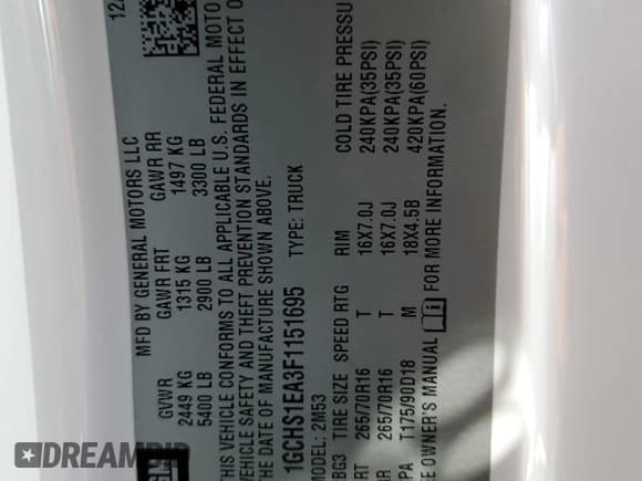 ✅ 2015 Chevrolet Colorado 2WD • VIN: 1GCHS1EA3F1151695 • Лот: 67546624. Опубликован ранее на Copart с пробегом 121 767 миль. Бесплатный доступ к архиву аукционных продаж из США и подробный отчёт об истории автомобиля на DreamBid. Изображение 13.