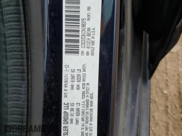 ✅ 2012 Dodge Avenger SXT • VIN: 1C3CDZCB1CN198375 • Лот: 69280784. Опубликован ранее на Copart с пробегом 160 868 миль. Бесплатный доступ к архиву аукционных продаж из США и подробный отчёт об истории автомобиля на DreamBid. Изображение 12.