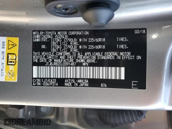 ✅ 2018 Lexus NX 300h • VIN: JTJBJRBZ0J2091487 • Lot: 90031945. Listed on Copart with 212,099 mi. Free auction sales archive from the USA and detailed vehicle history report at DreamBid. Image 13.