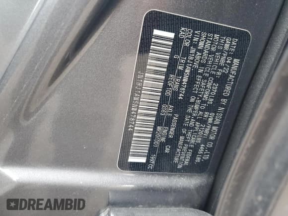 ✅ 2022 Nissan Rogue S • VIN: JN1BJ1AW5NW478744 • Lot: 52608885. Listed on Copart with 39,837 mi. Free auction sales archive from the USA and detailed vehicle history report at DreamBid. Image 13.